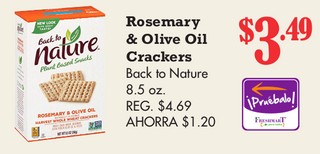 Rosemary & Olive Oil Crackers Back to Nature