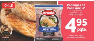 Pechugas de pollo ariztia*