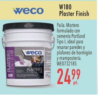 W180 Plaster Finish Weco