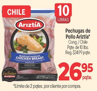 Pechugas de pollo ariztia