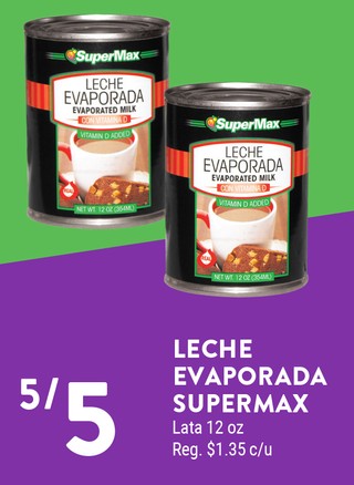 LECHE EVAPORADA SUPERMAX
