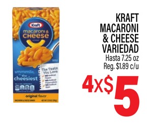 KRAFT MACARONI & CHEESE VARIEDAD