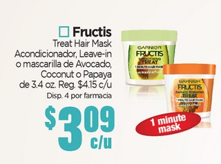 Fructis Treat Hair Mask Acondicionador, Leave-in o Mascarilla