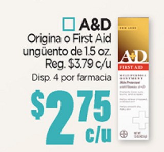A&D Original o First Aid Unguento de 1.5 oz