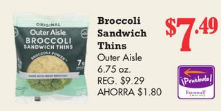 Broccoli Sandwich Thins Outer Aisle