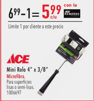 Mini Rolo 4'' x 3/8'' Microfibra