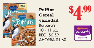 Puffins Cereal variedad Barbara's
