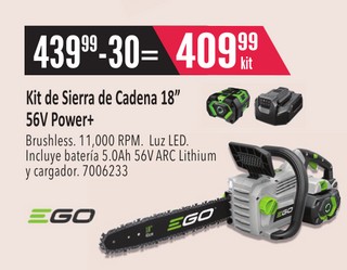 Kit de Sierra de Cadena 18” 56V Power+