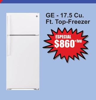 GE - 17.5 Cu Ft. Top-Freezer