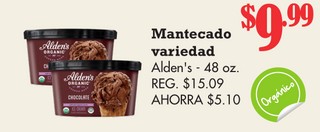 Mantecado Variedad Alden's - 48 oz