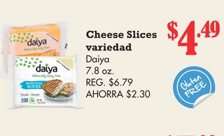 Cheese Slices variedad Daiya 7.8 oz