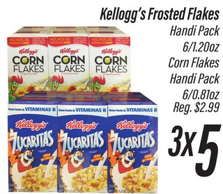 Kellogg’s Frosted Flakes Handi o Corn Flakes Handi