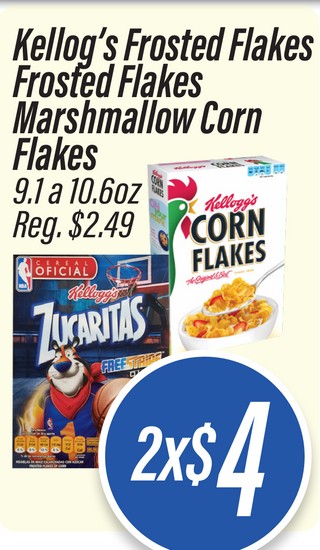Kellogg’s Frosted Flakes Frosted Flakes Marshmallow Corn Flakes