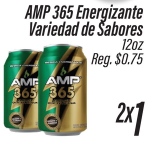 AMP 365 Energizante Variedad de Sabores