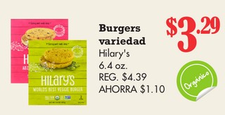 Burgers variedad Hilary's