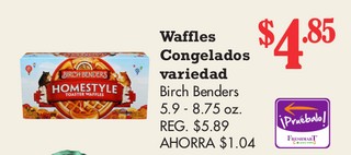 Waffles Congelados variedad Birch Benders