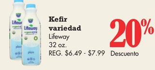 Kefir variedad Lifeway