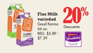 Flax Milk variedad Good Karma