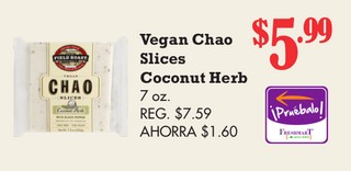 Vegan Chao Slices Coconut Herb