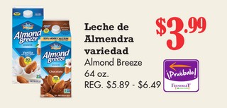 Leche de Almendra variedad Almond Breeze