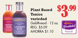 Plant Based Tonics Variedad
