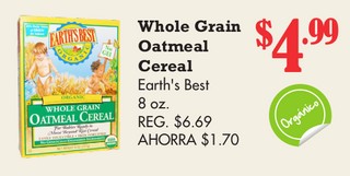 Whole Grain Oatmeal Cereal Earth's Best