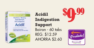 Acidil Indigestion Support Boiron