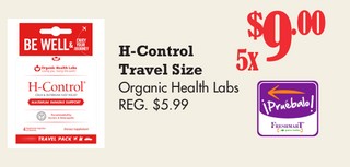 H-Control Travel Size Organic Health Labs