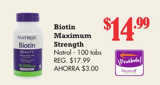 Biotin Maximum Strength Natrol