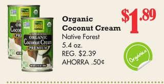 Organic Coconut Cream Native Forest