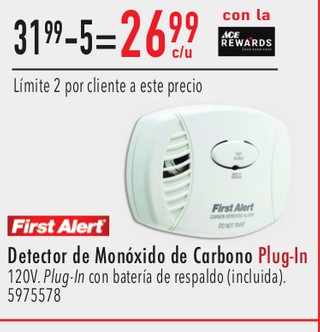 Detector de Monóxido de Carbono Plug-In