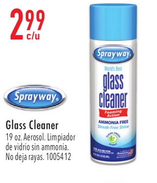 Glass Cleaner Limpiador de vidrio sin ammonia