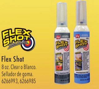 Flex Shot jde 8 oz Clear o Blanco Sellador de goma