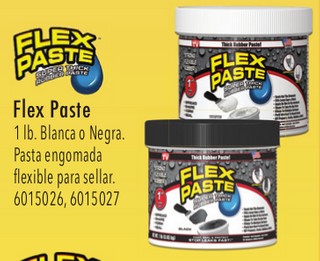 Flex Paste 1 lb Blanca o Negra Pasta Engomada Flexible