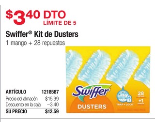 Swiffer Kit de Dusters 1 Mango + 28 repuestos