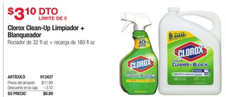 Clorox Clean- Up Limpiador + Blanqueador Rociador